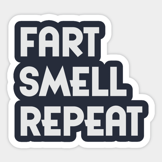 Fart Smell Repeat (light) Sticker by mikevotava